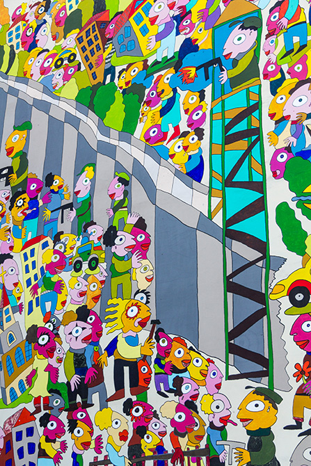 Wandmalerei am Marriott-Hote Leipzig 31